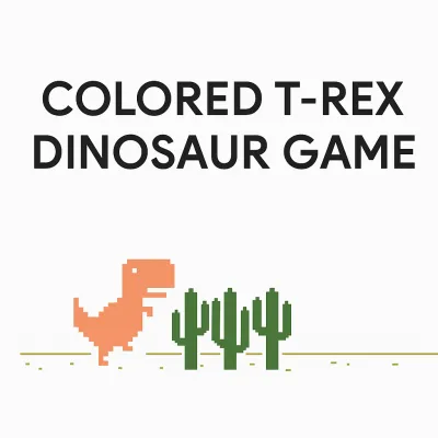 Colored T-Rex Dinosaur Game img