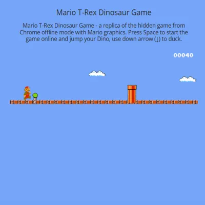 Mario T-Rex Dinosaur Game img